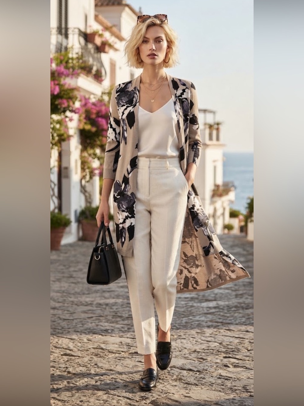 The Limited Floral Open Longline Cardigan
